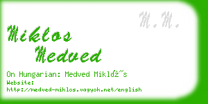 miklos medved business card